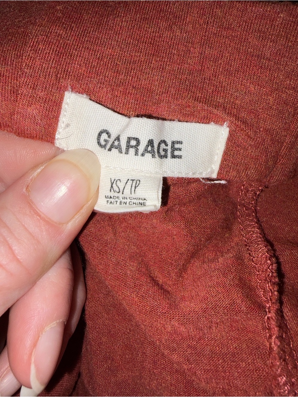 Garage Rust Red Knit Top - Picture 2 of 2
